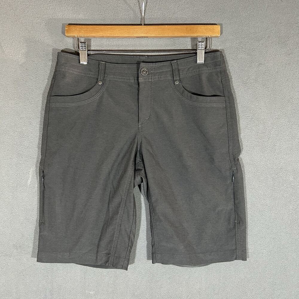 KUHL Women’s Trekr Cargo Shorts 11” Gray Style 6355 Size 6 Gorpcore Hiking